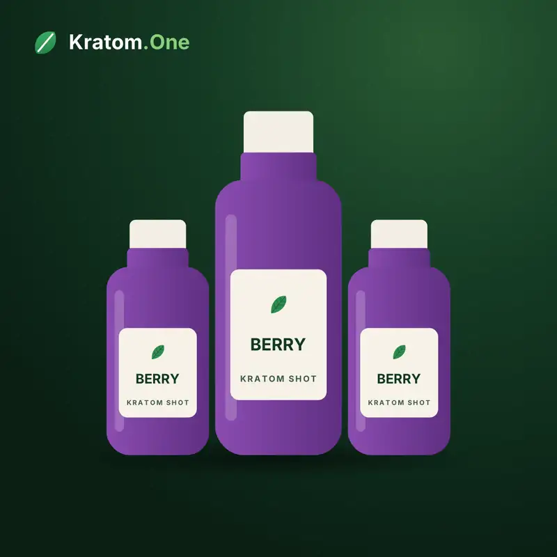 Berry kratom shots in unbranded wholesale bottles