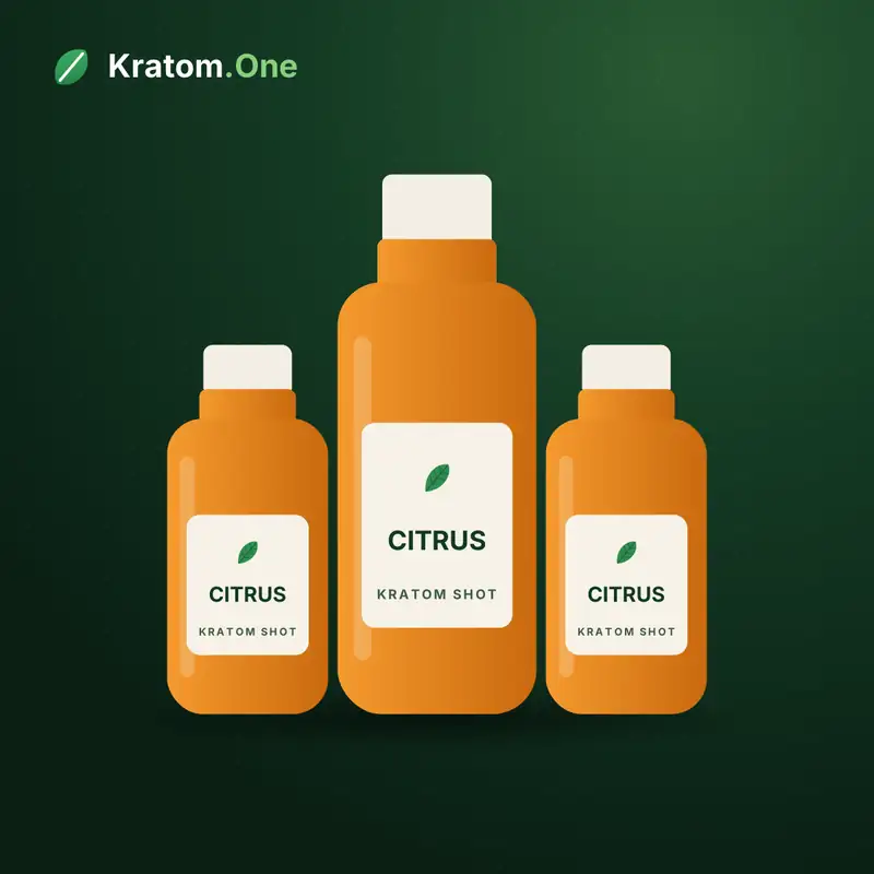 Citrus kratom shots in unbranded wholesale bottles