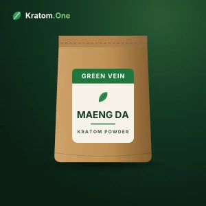 Green Maeng Da kratom powder in a bulk wholesale bag