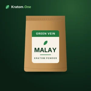 Green Malay kratom powder in a bulk wholesale bag
