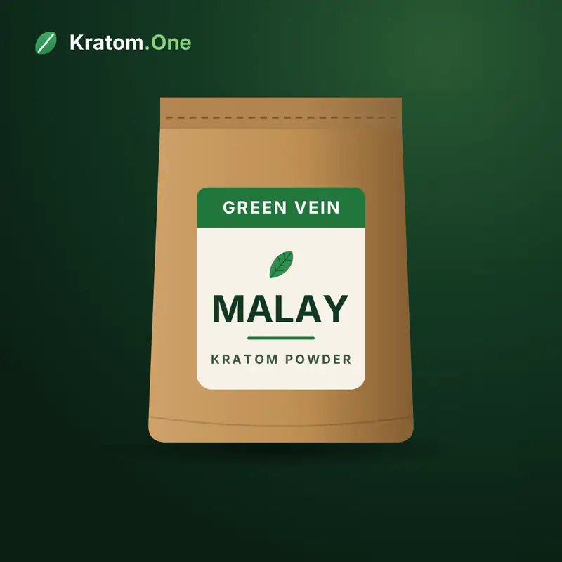 Green Malay kratom powder in an unbranded wholesale bulk bag