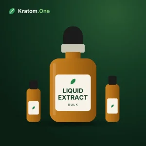 Liquid kratom extract in a wholesale dropper bottle