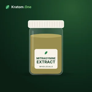 Mitragynine extract in a wholesale jar for private label