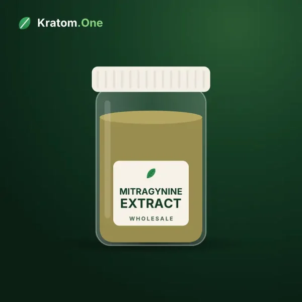 Mitragynine extract in a wholesale jar for private label