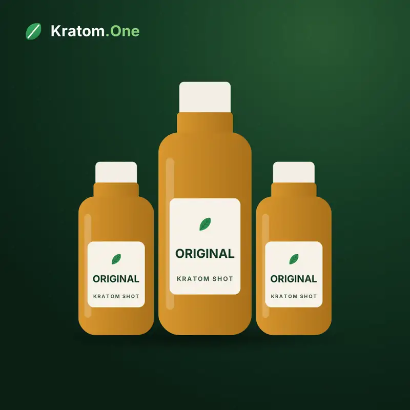 Original kratom shots in unbranded wholesale bottles