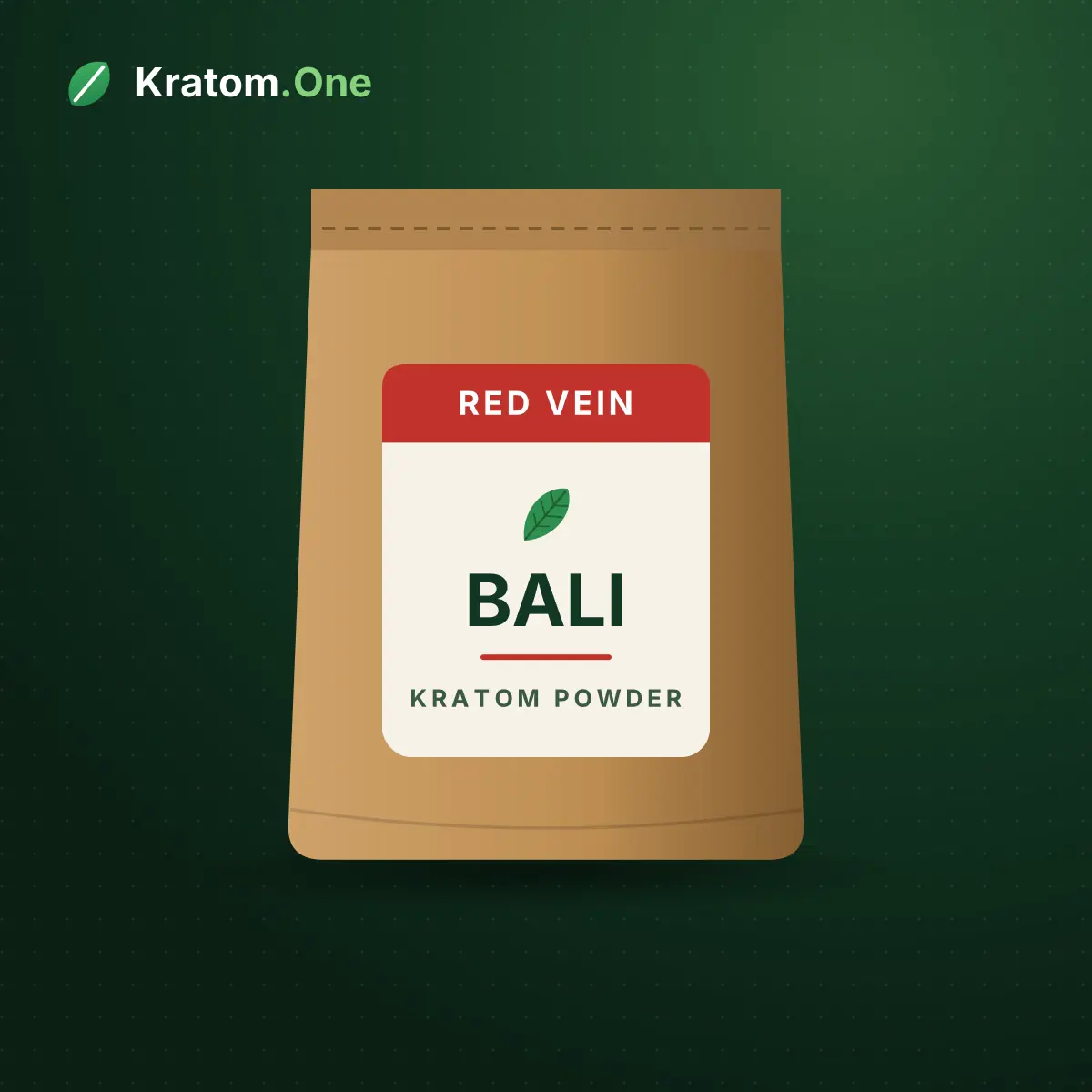 Red Bali kratom powder in an unbranded wholesale bulk bag