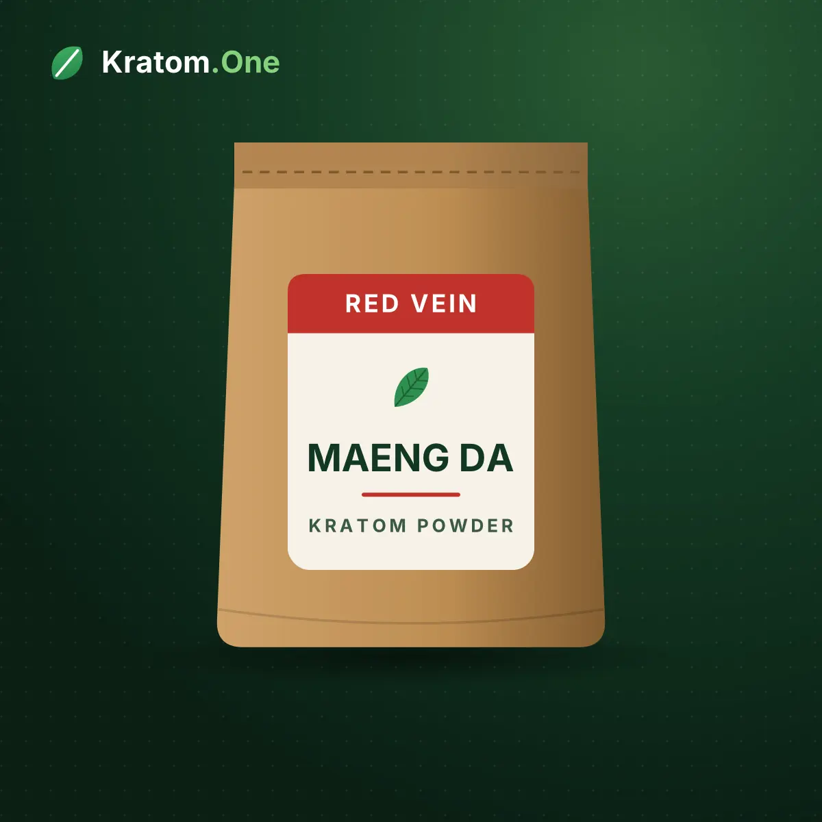 Red Maeng Da kratom powder in an unbranded wholesale bulk bag